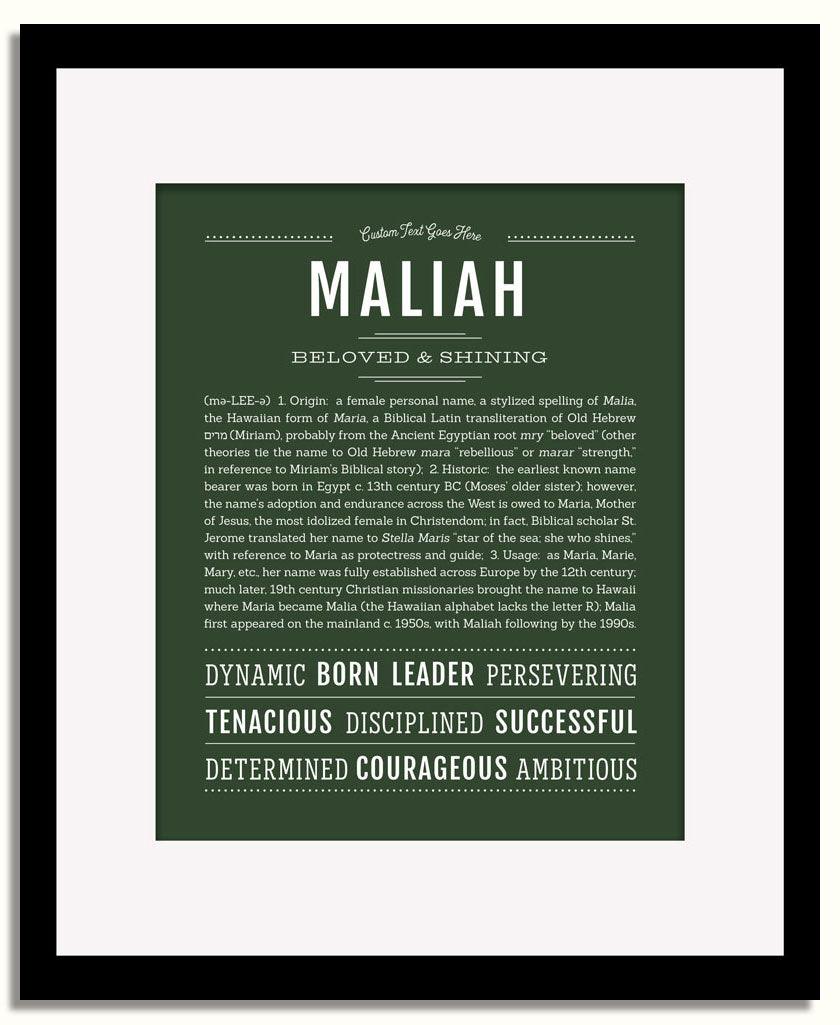 Frame Options | Deep Forest | Black Frame, Matted