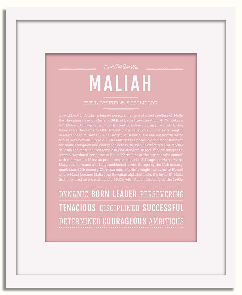 Frame Options | Dusty Rose | White Frame, Matted