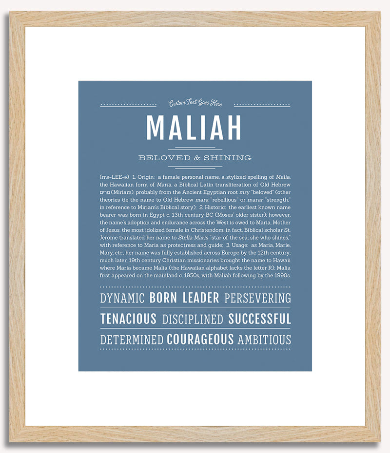 Maliah | Name Art Print