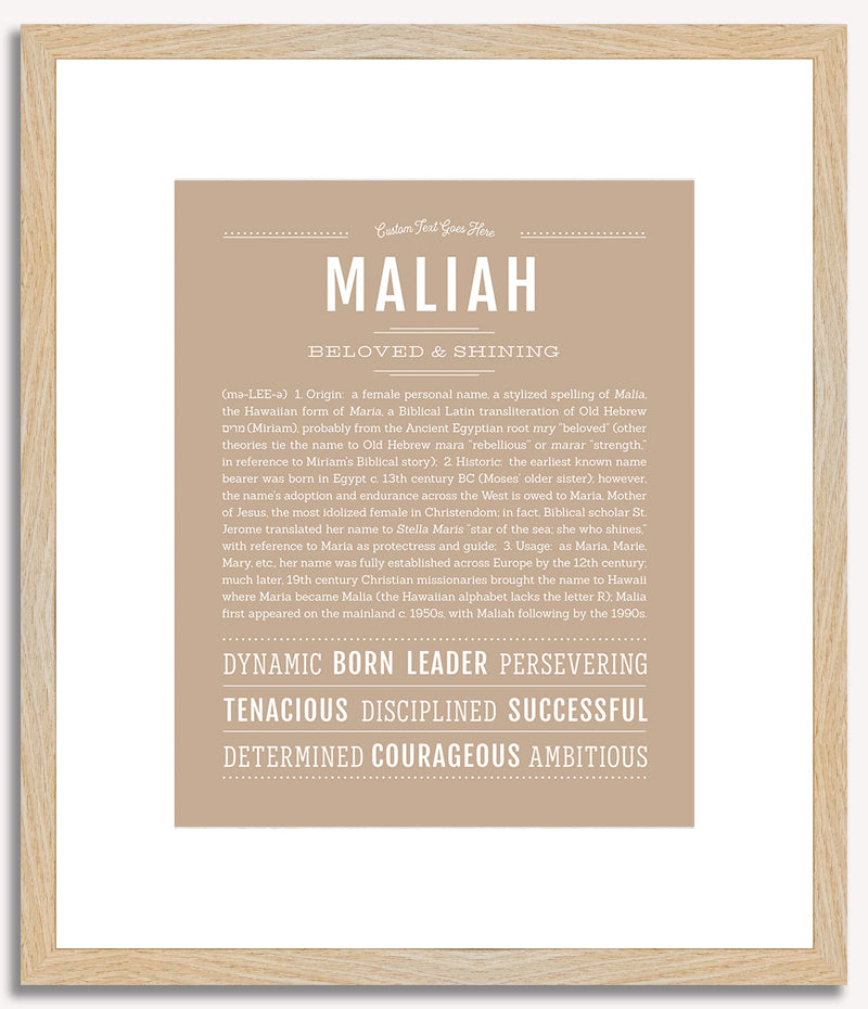 Maliah | Name Art Print