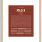 Malik | Name Art Print