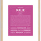 Malik | Name Art Print