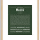 Malik | Name Art Print