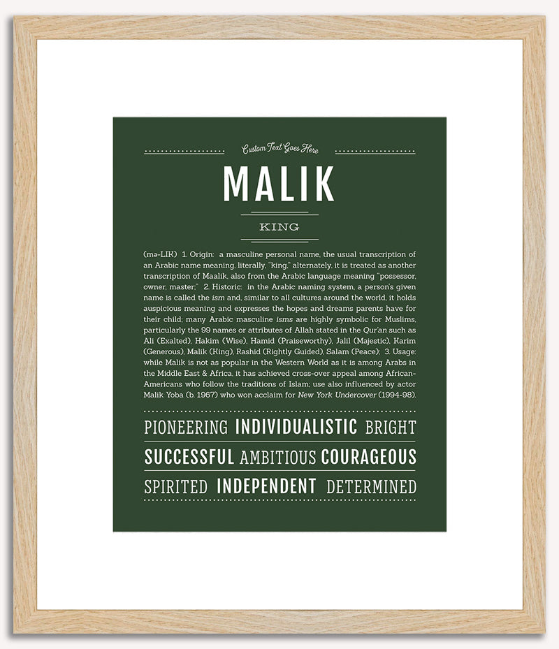 Malik | Name Art Print