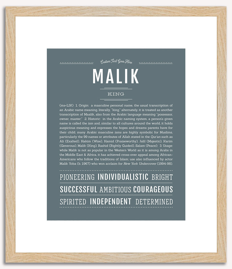 Malik | Name Art Print