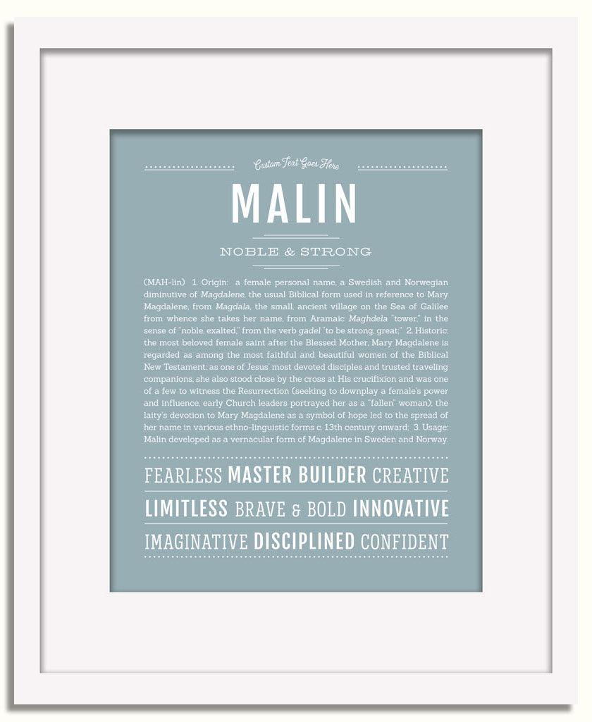 Frame Options | Powder Blue | White Frame, Matted