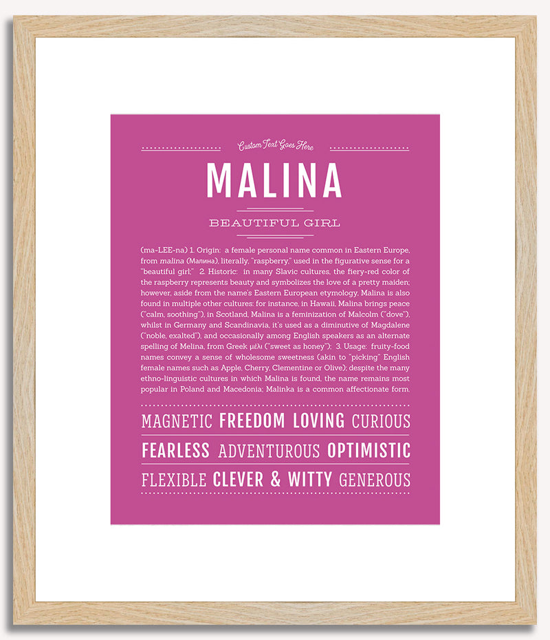 Malina | Name Art Print