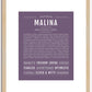 Malina | Name Art Print