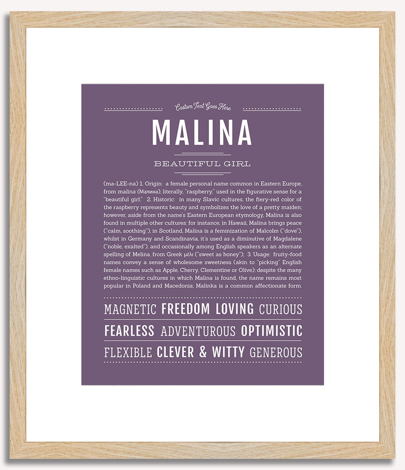 Malina | Name Art Print