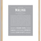 Malina | Name Art Print