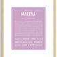 Malina | Name Art Print