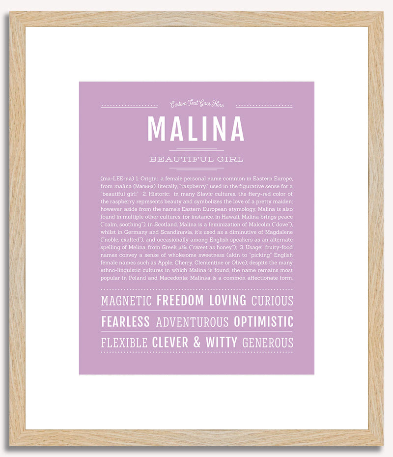 Malina | Name Art Print