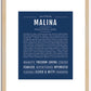 Malina | Name Art Print