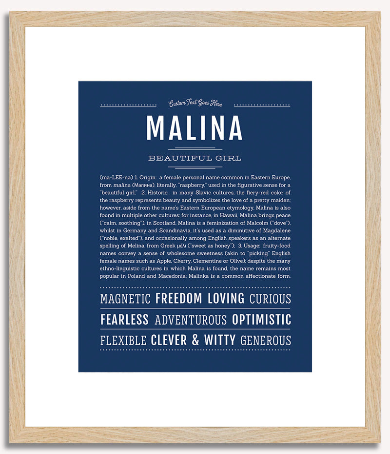 Malina | Name Art Print