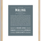 Malina | Name Art Print