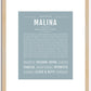 Malina | Name Art Print