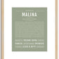 Malina | Name Art Print