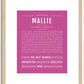 Mallie | Name Art Print