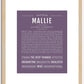 Mallie | Name Art Print