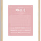 Mallie | Name Art Print