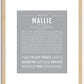 Mallie | Name Art Print