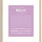 Mallie | Name Art Print