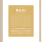 Mallie | Name Art Print