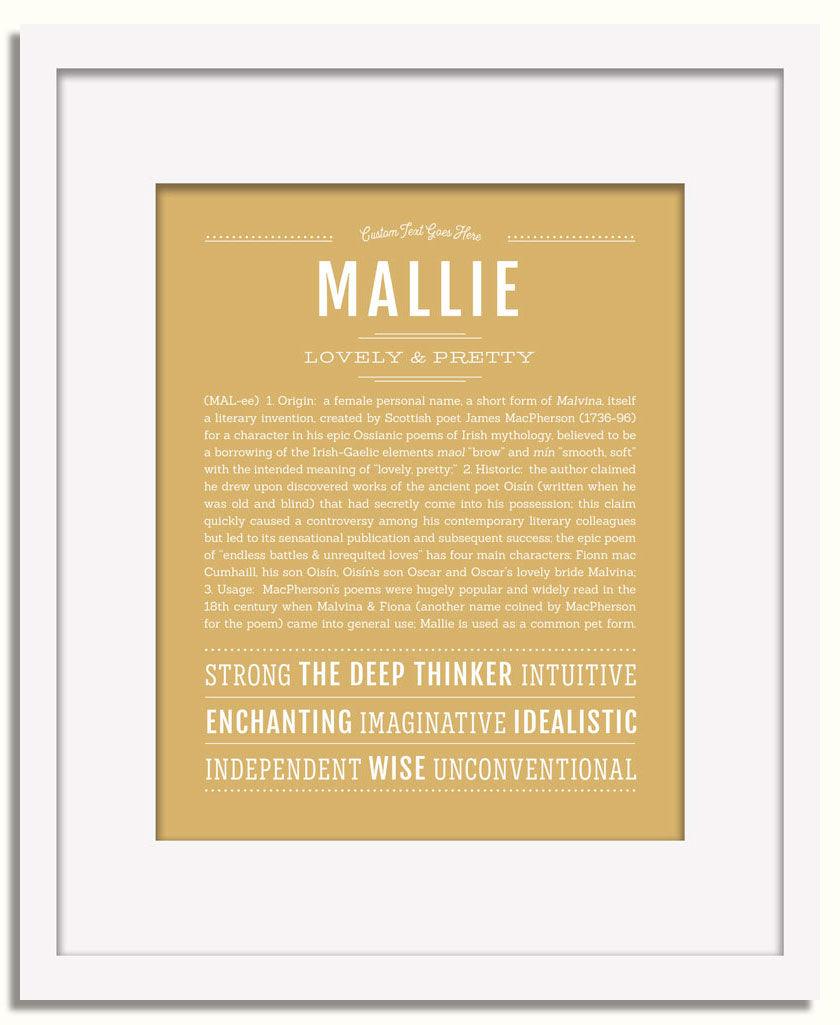 Frame Options | Matte Gold | White Frame, Matted