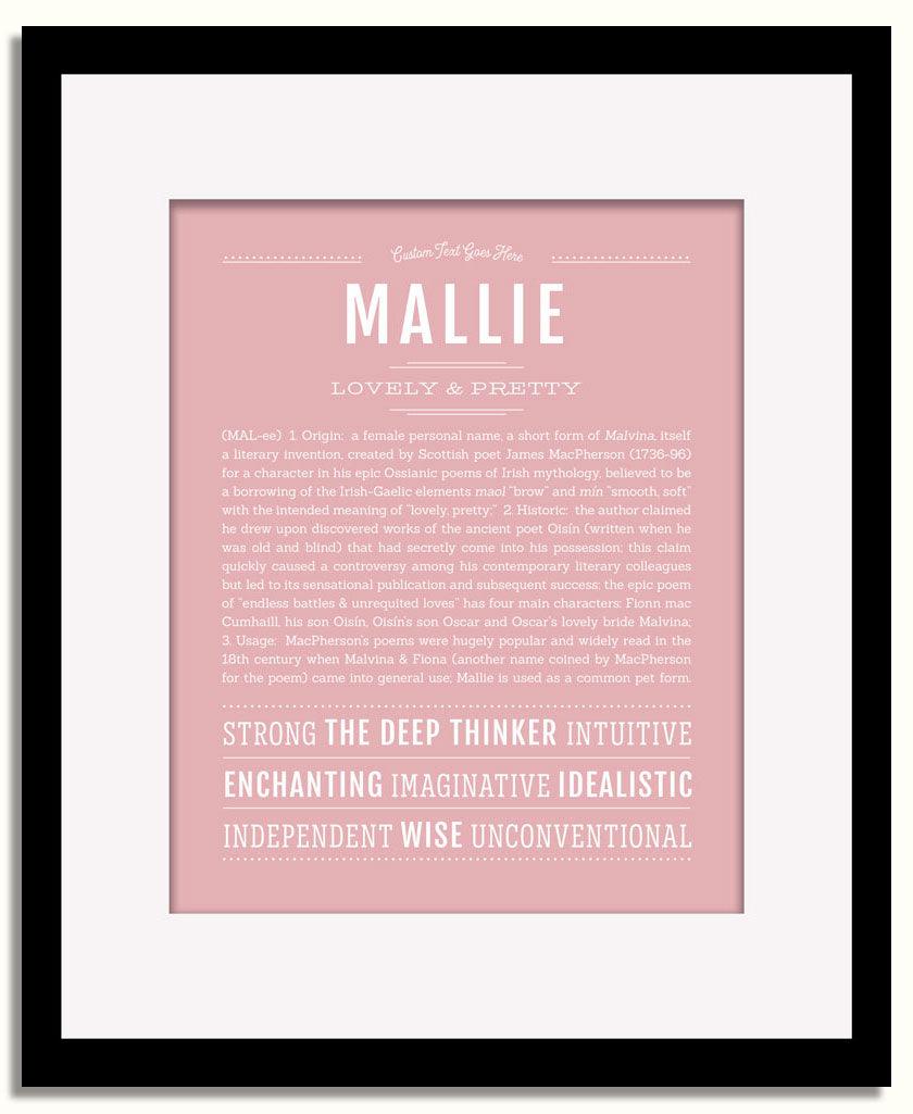 Frame Options | Dusty Rose | Black Frame, Matted