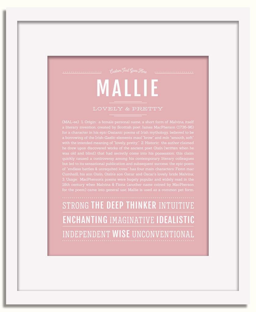 Frame Options | Dusty Rose | White Frame, Matted