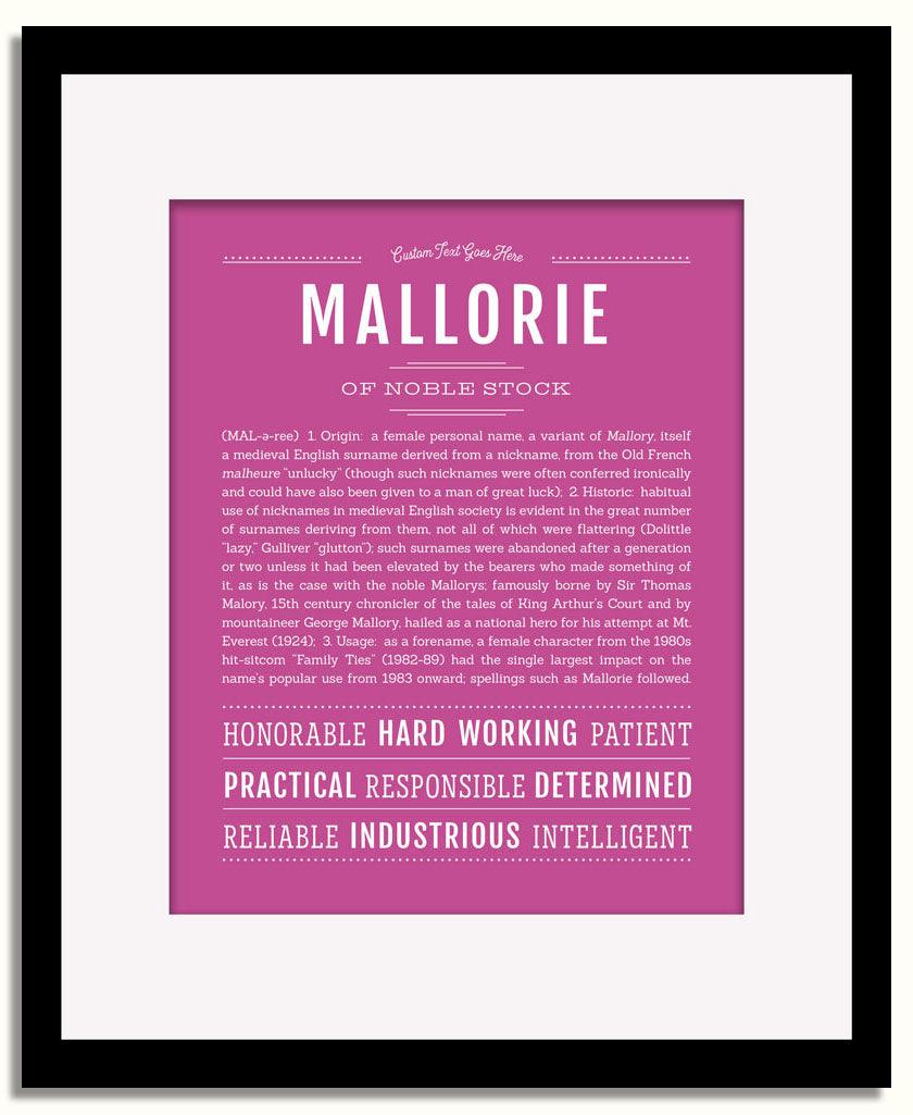 Frame Options | Dark Pink | Black Frame, Matted