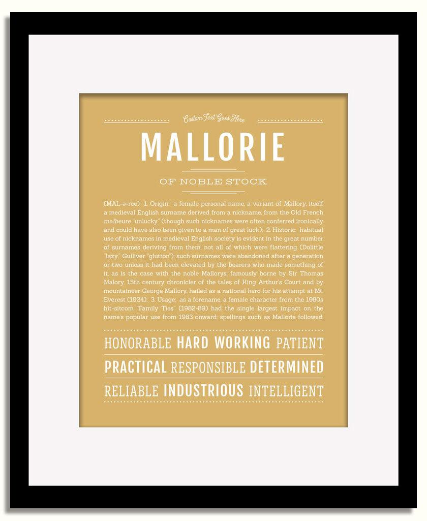 Frame Options | Matte Gold | Black Frame, Matted