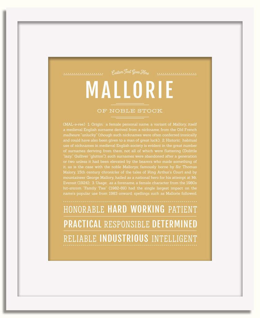 Frame Options | Matte Gold | White Frame, Matted