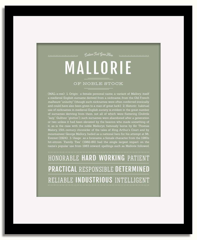 Frame Options | Sage | Black Frame, Matted