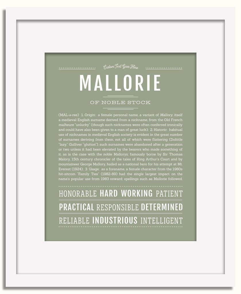 Frame Options | Sage | White Frame, Matted