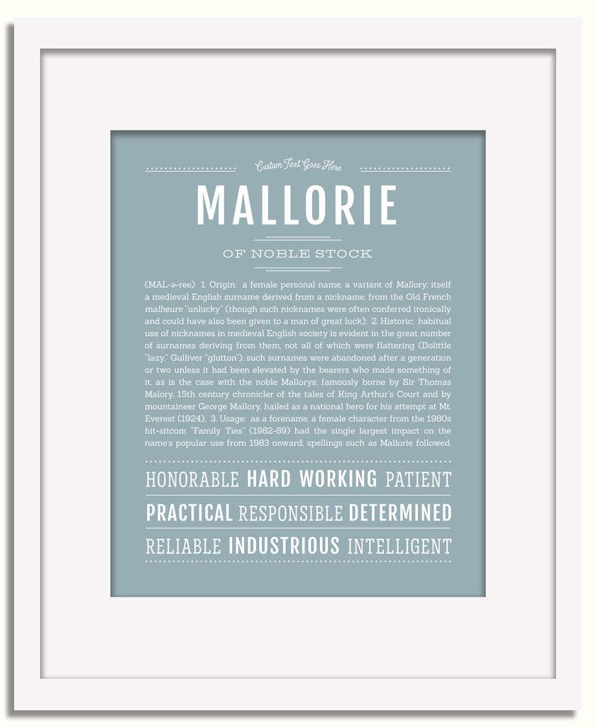 Frame Options | Powder Blue | White Frame, Matted