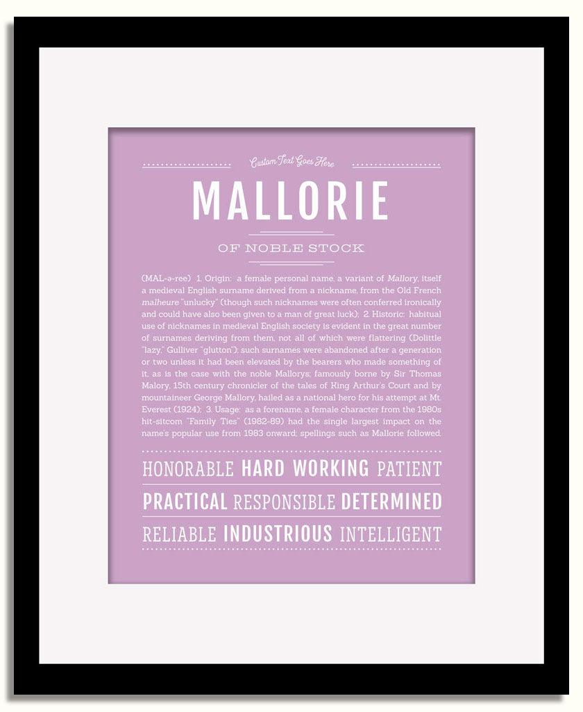 Frame Options | Lilac | Black Frame, Matted