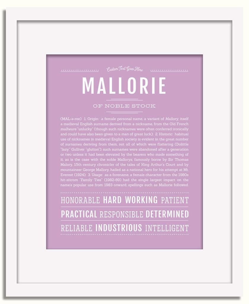 Frame Options | Lilac | White Frame, Matted