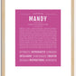 Mandy | Name Art Print