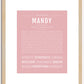 Mandy | Name Art Print