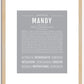 Mandy | Name Art Print