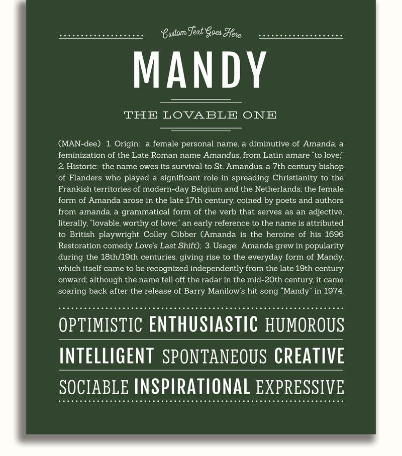 Mandy | Name Art Print - Personalized Custom Gifts – Name Stories