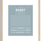 Mandy | Name Art Print