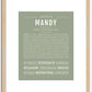 Mandy | Name Art Print