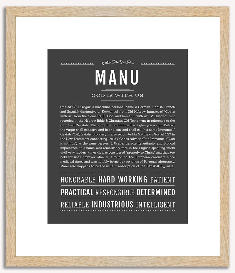 Manu | Name Art Print