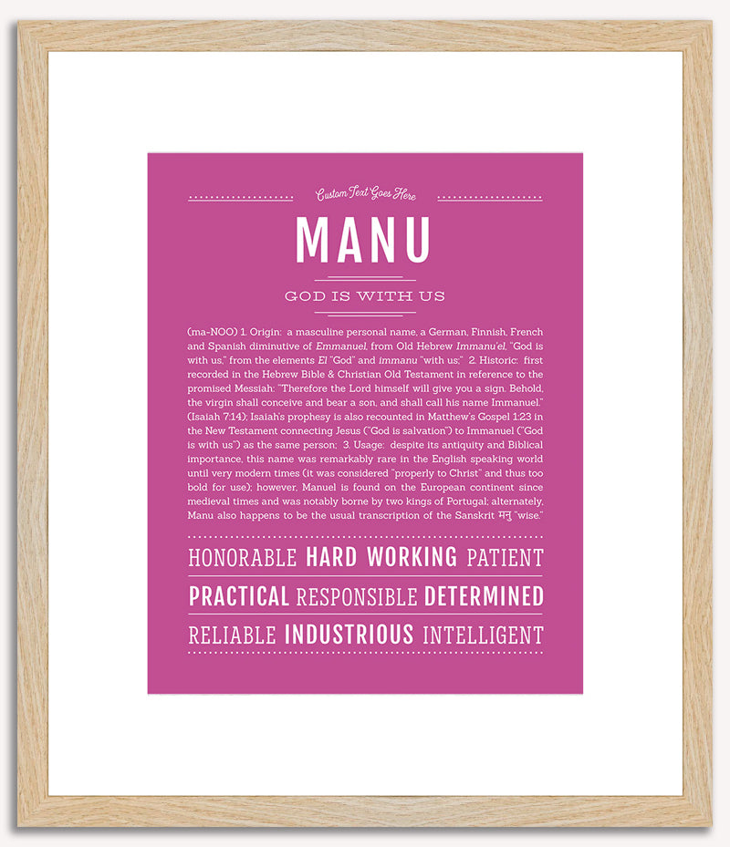 Manu | Name Art Print