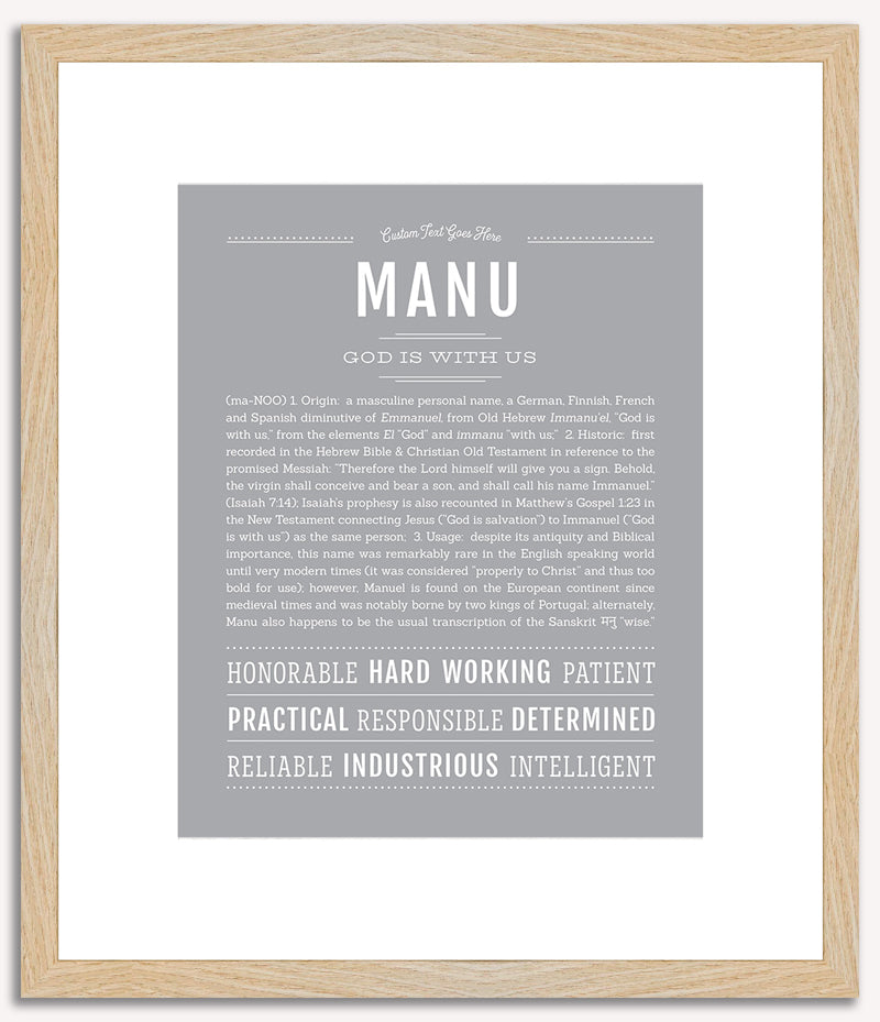 Manu | Name Art Print