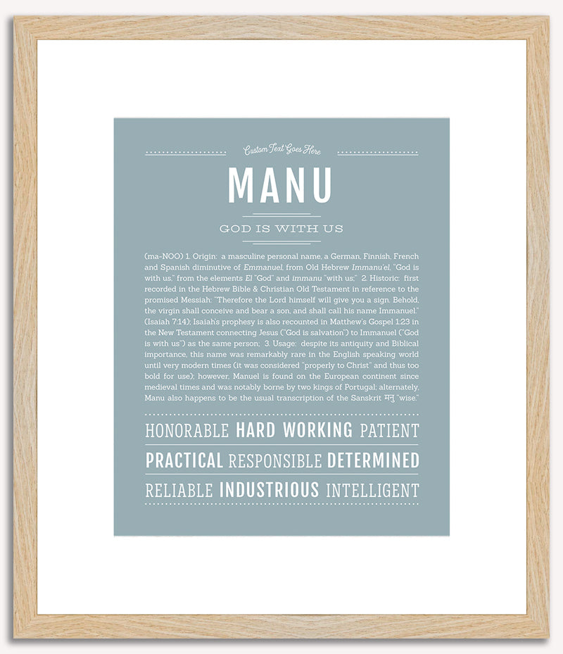 Manu | Name Art Print