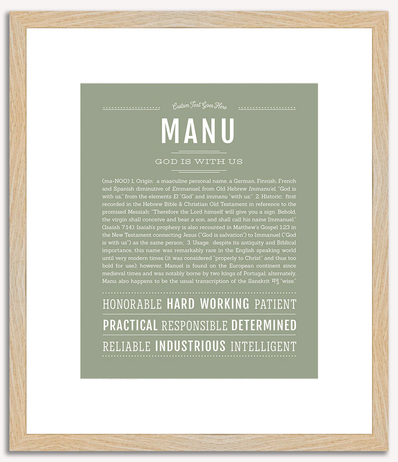 Manu | Name Art Print