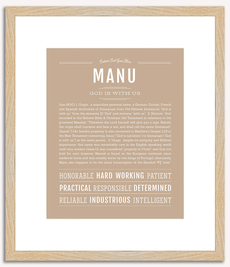 Manu | Name Art Print